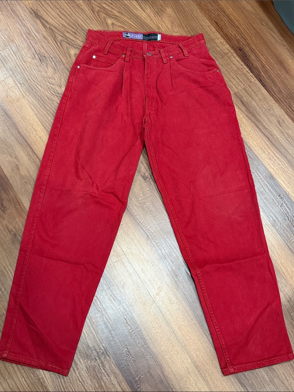 Levi's Silvertab Baggy Made in USA Red jeans denim 34 x 32 Rare